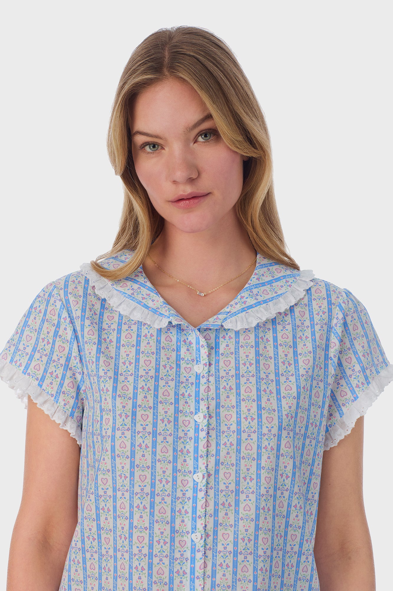 Tyrolean Heart Cotton Bermuda Set