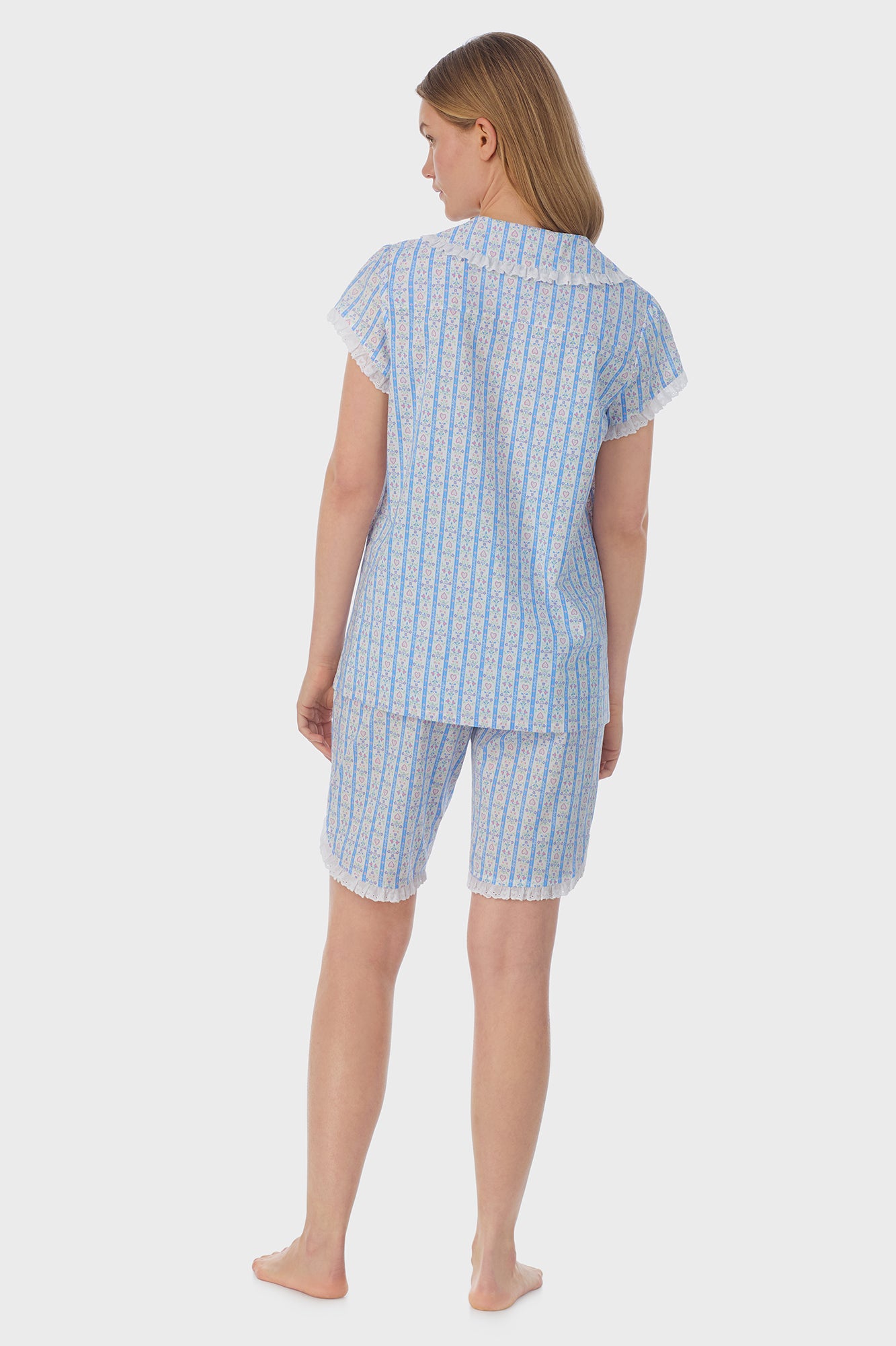 Tyrolean Heart Cotton Bermuda Set
