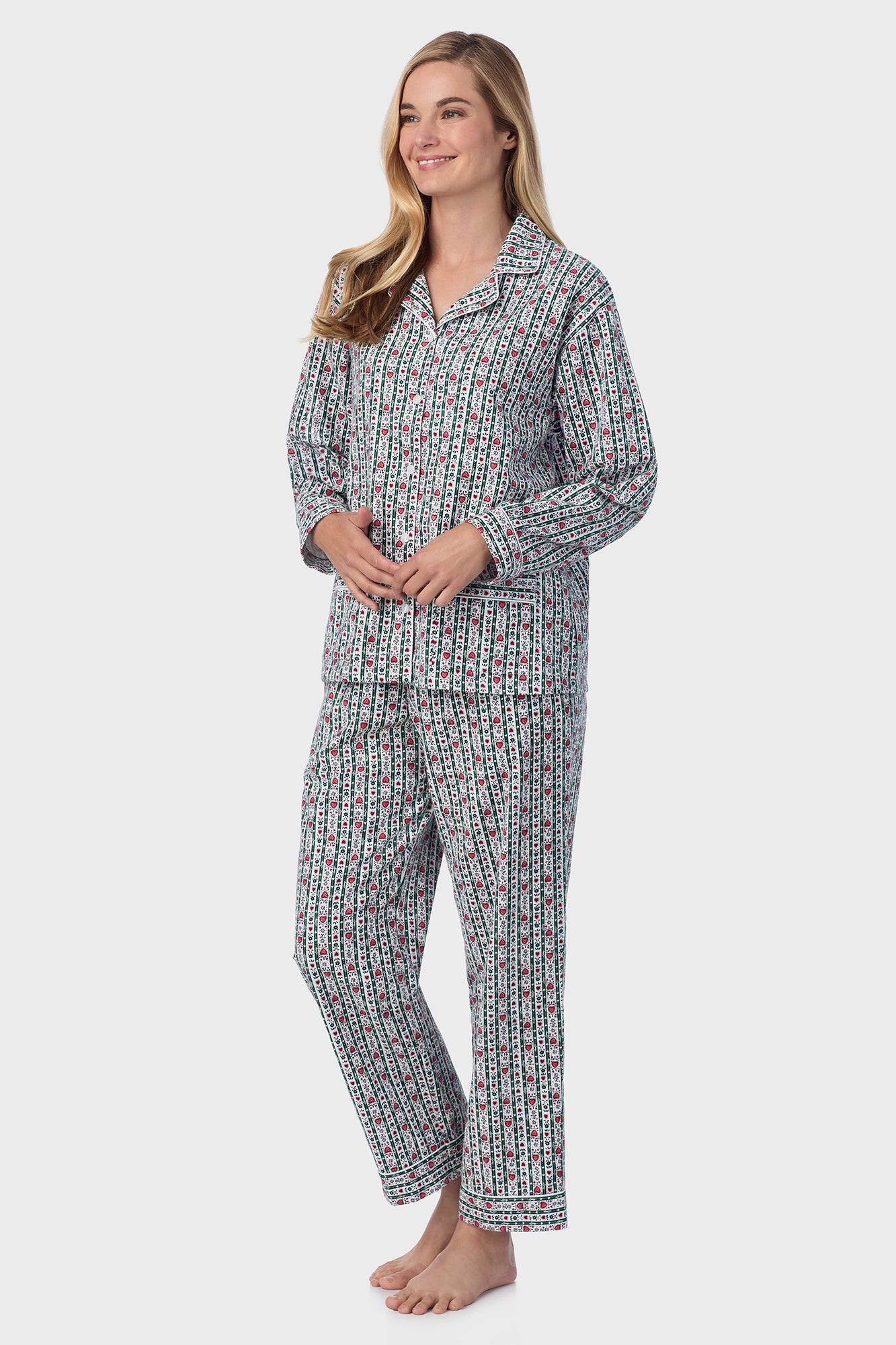 Classic Hunter Tyrolean Stripe Flannel Pajama