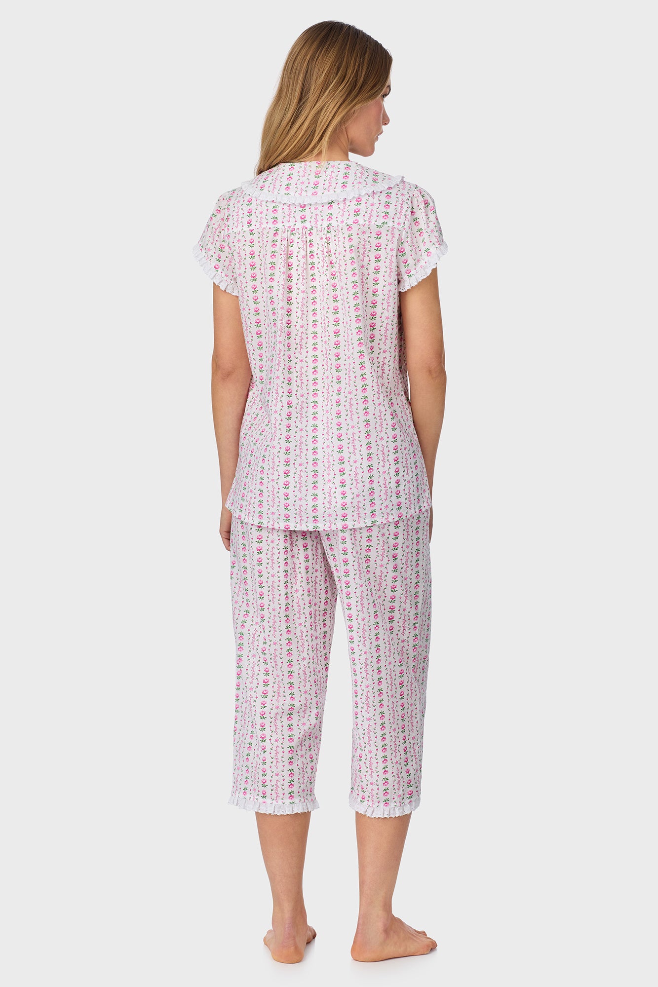 Rosey Tyrolean Cotton Lawn Capri Pajama