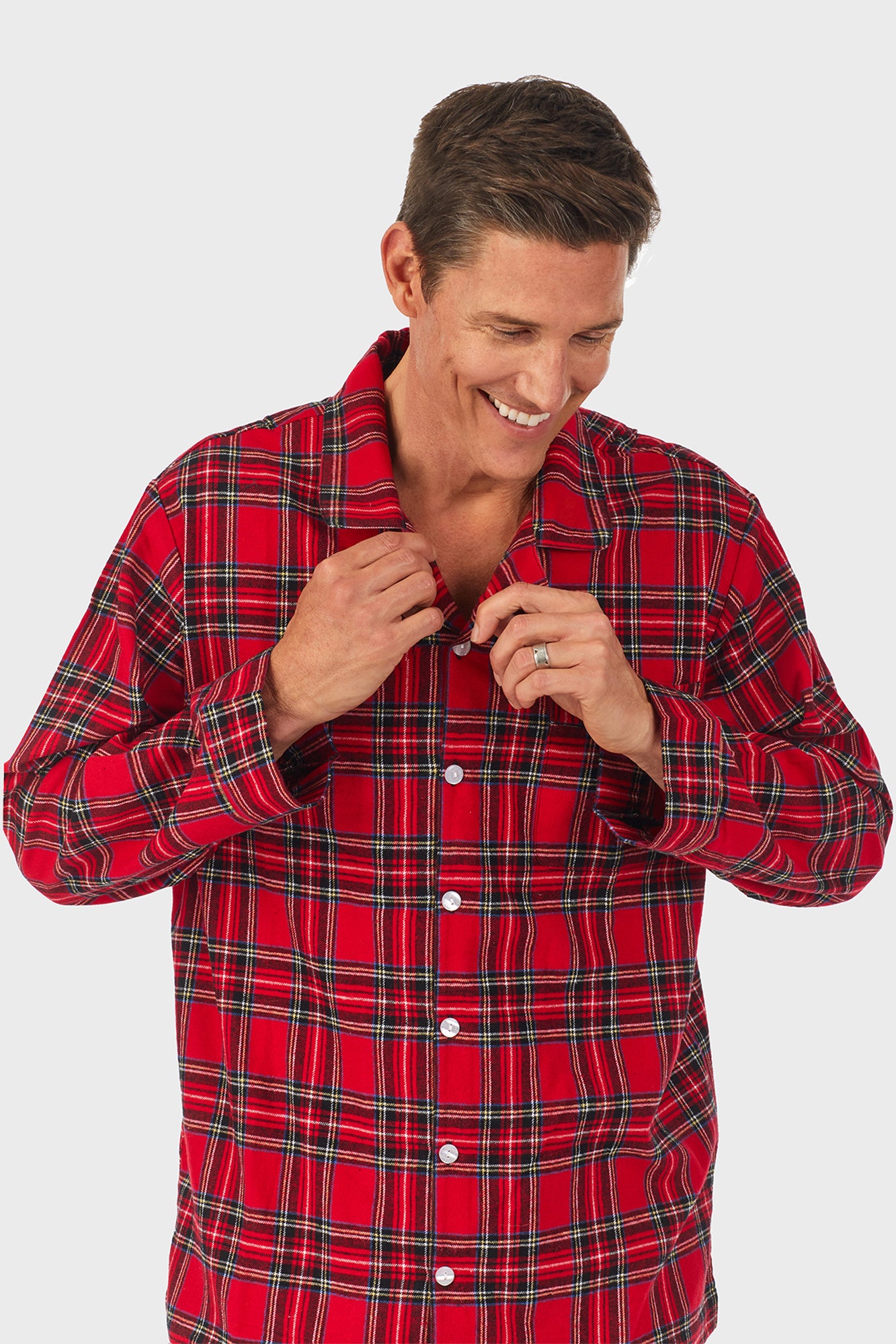 Mens Red Tartan Flannel Pajama
