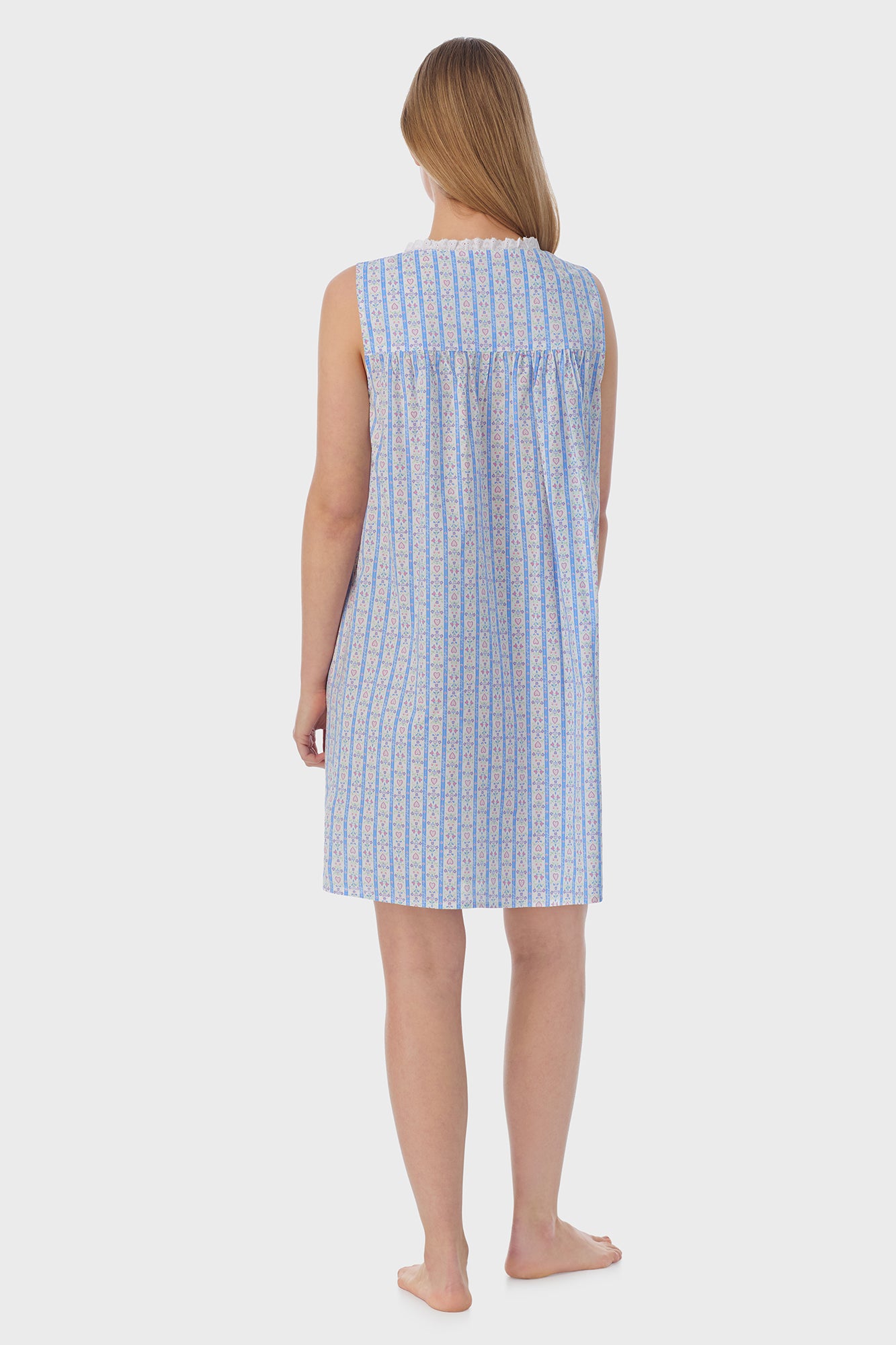 Tyrolean Heart Cotton Short Nightgown