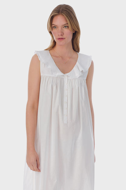 White Cotton Dream Long Nightgown