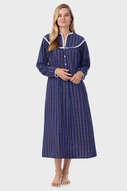 Vintage Navy Heart Stripe Gown