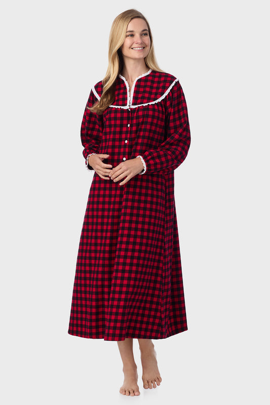 Buffalo Check Flannel Gown