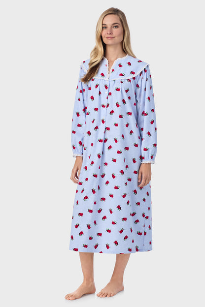 Sweet Cardinal Flannel Gown