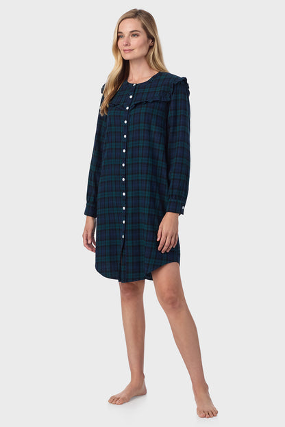 Black Watch Plaid Women's Nightshirt