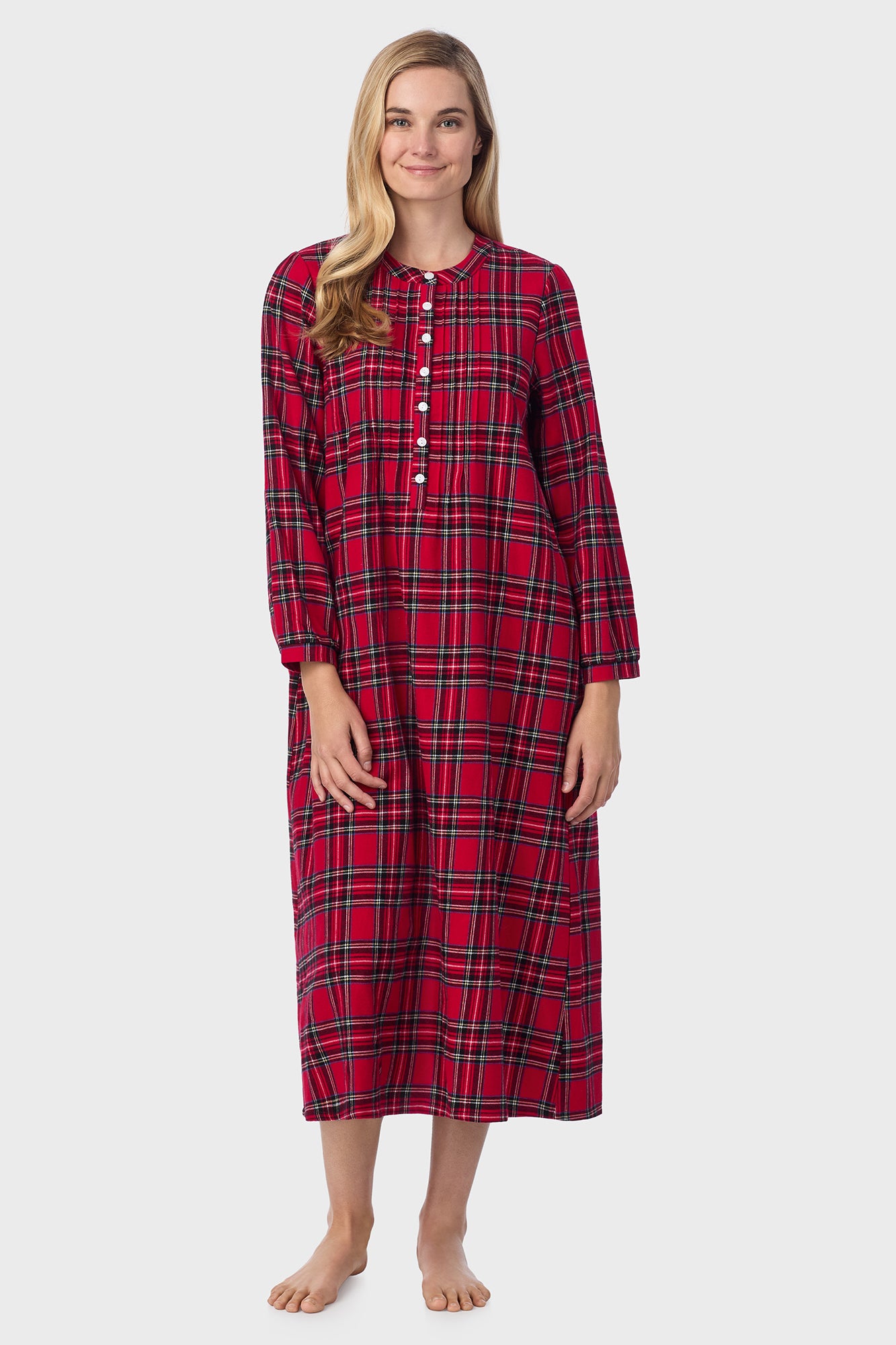 Sweet & Simple Red Tartan Flannel Gown