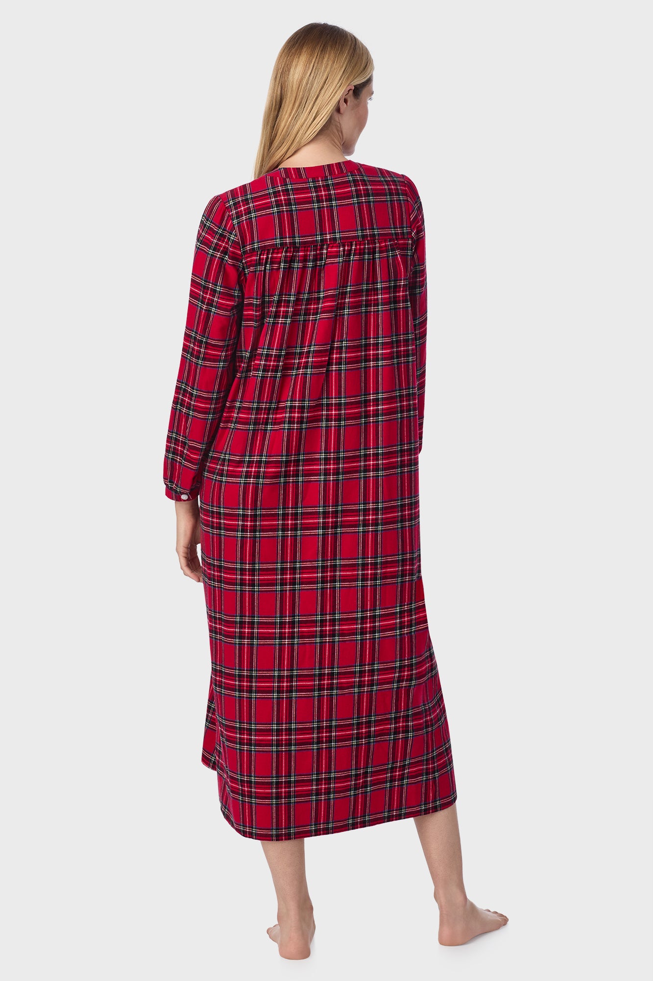 Sweet & Simple Red Tartan Flannel Gown