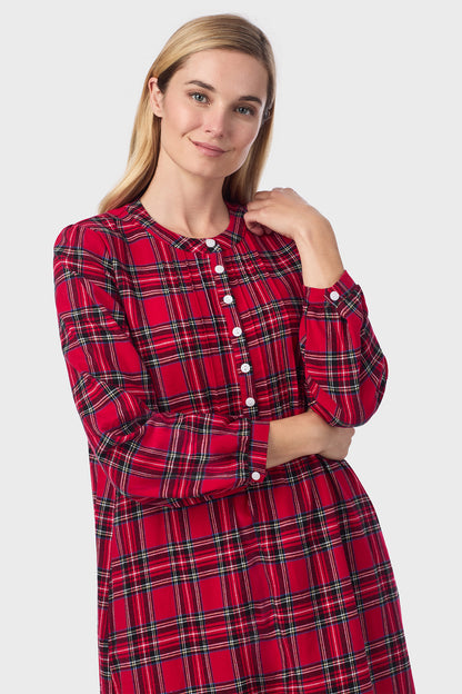 Sweet & Simple Red Tartan Flannel Gown