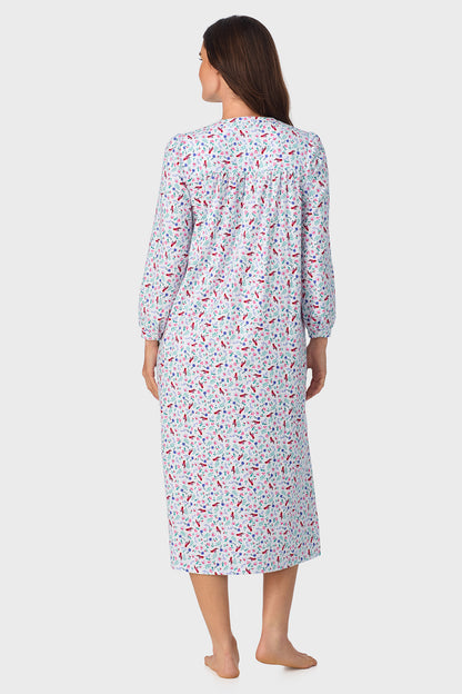 Sweet & Simple New Cardinal 100% Cotton Brushed Flannel Long Sleeve Gown