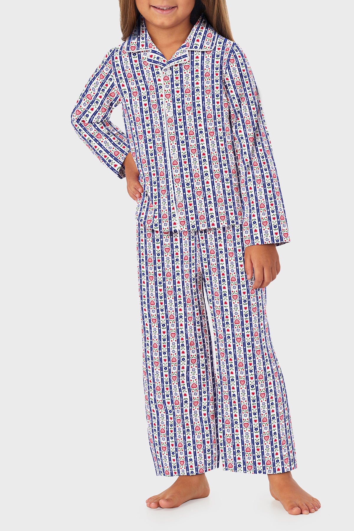 Unisex Toddler & Kids Classic Blue Tyrolean 100% Recycled Poly Twill PJ Set