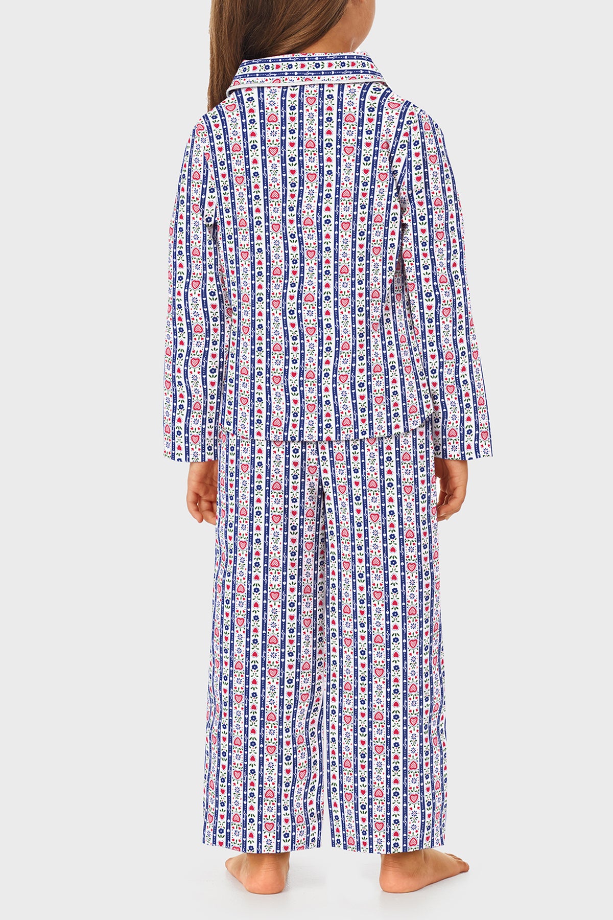 Unisex Toddler & Kids Classic Blue Tyrolean 100% Recycled Poly Twill PJ Set