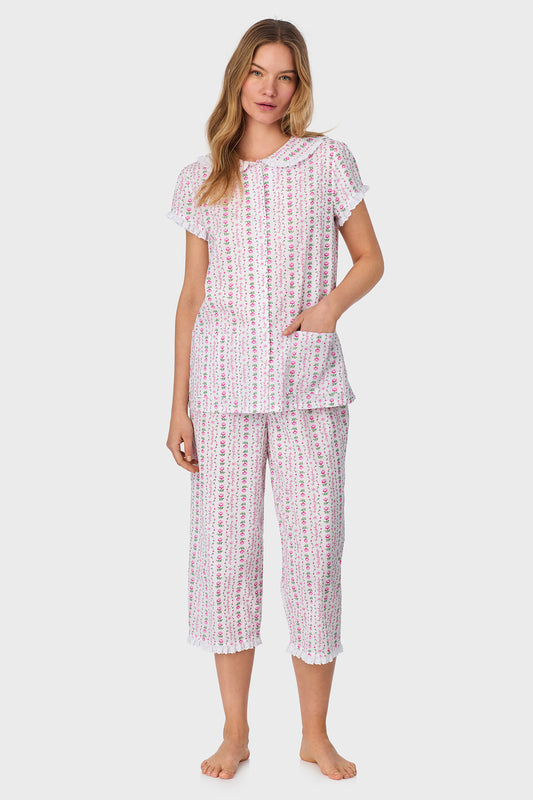 Rosey Tyrolean Cotton Lawn Capri Pajama