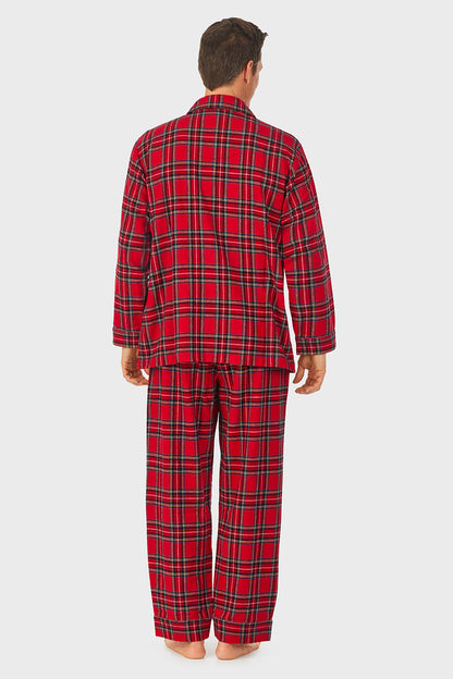 Mens Red Tartan Flannel Pajama