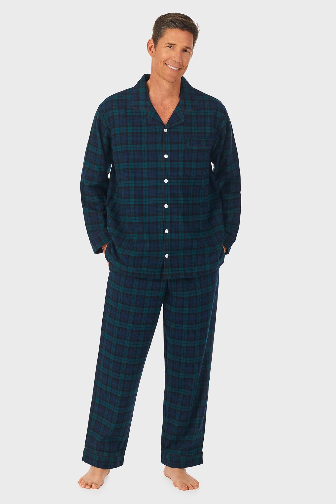 Men's Black Watch Flannel Pajama